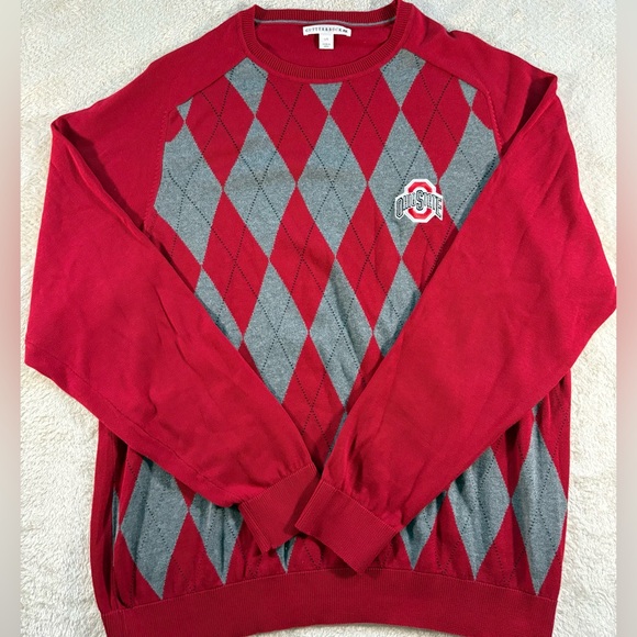 Cutter & Buck Other - Vintage Cutter & Buck The Ohio State Red and Gray Argyle Crewneck Sweater